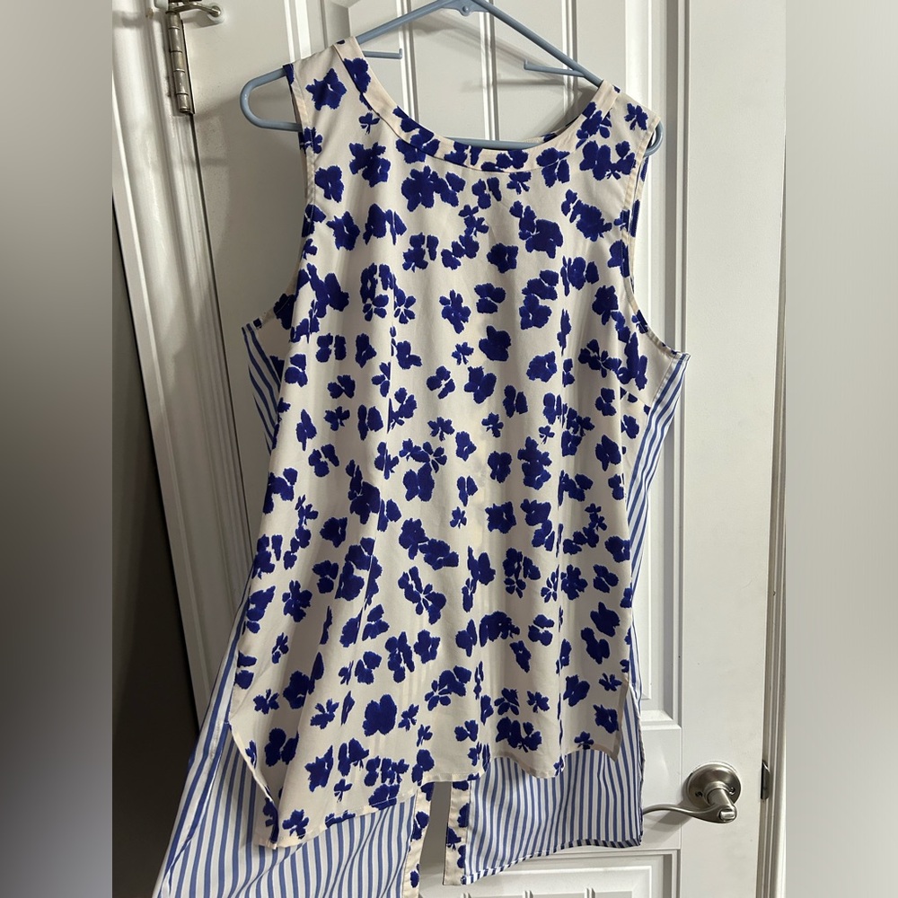 Cabi XL highlow patterned tank top XL